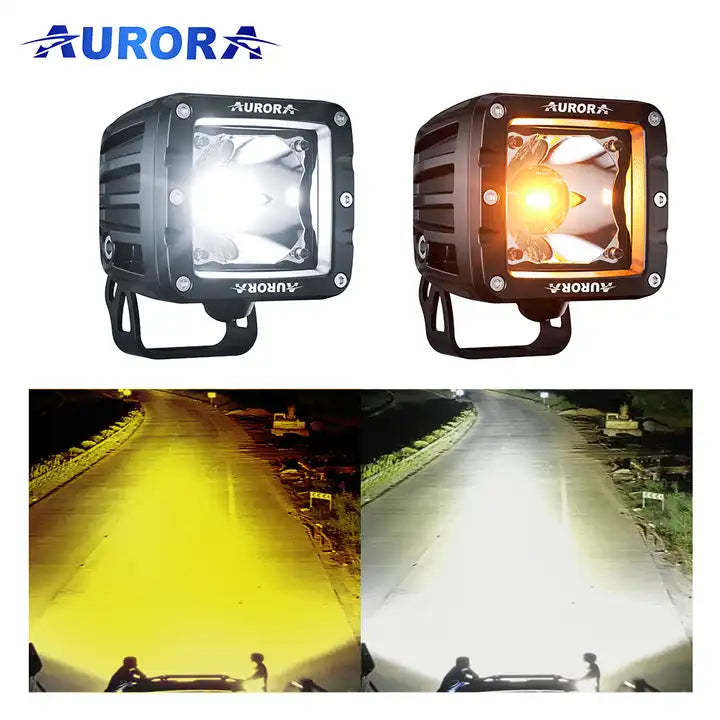 Offroad fog LED light, white and yellow