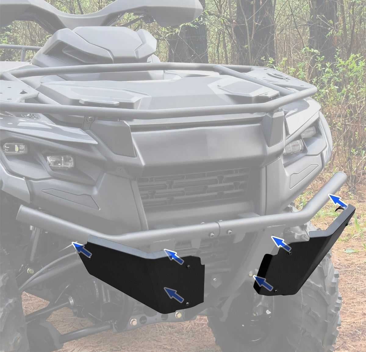 Heavy Duty Steel Front Brush-Guard Protector Cover Skid Plates