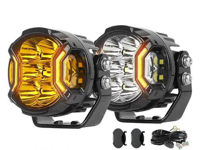 Kit pod faro LED SideEye Scout 270° con DRL ambra