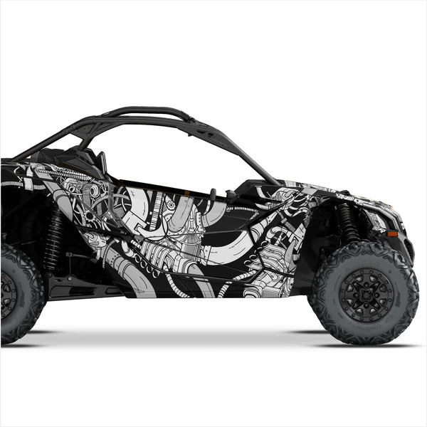 BENZINEKOP-ontwerpstickers voor Can-Am Maverick X3