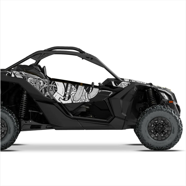 BENZINEKOP-ontwerpstickers voor Can-Am Maverick X3