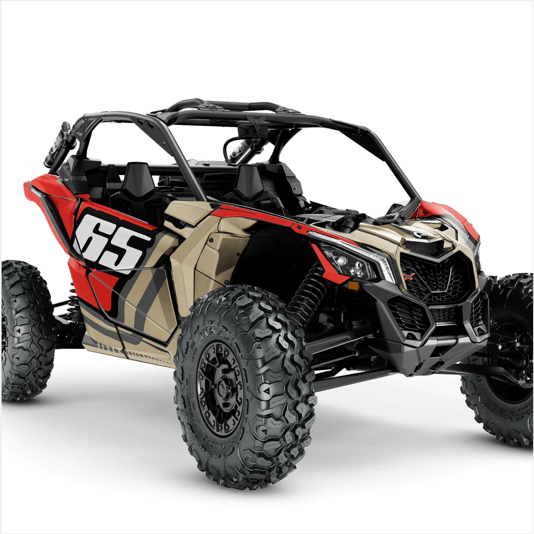 Номер (пользовательский) дизайн наклейки для Can-Am Maverick X3