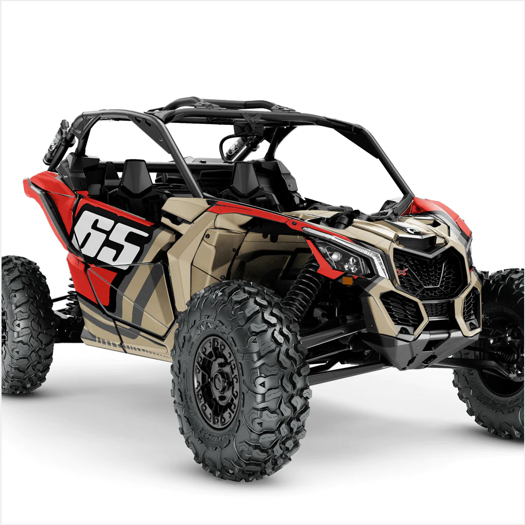 Номер (пользовательский) дизайн наклейки для Can-Am Maverick X3