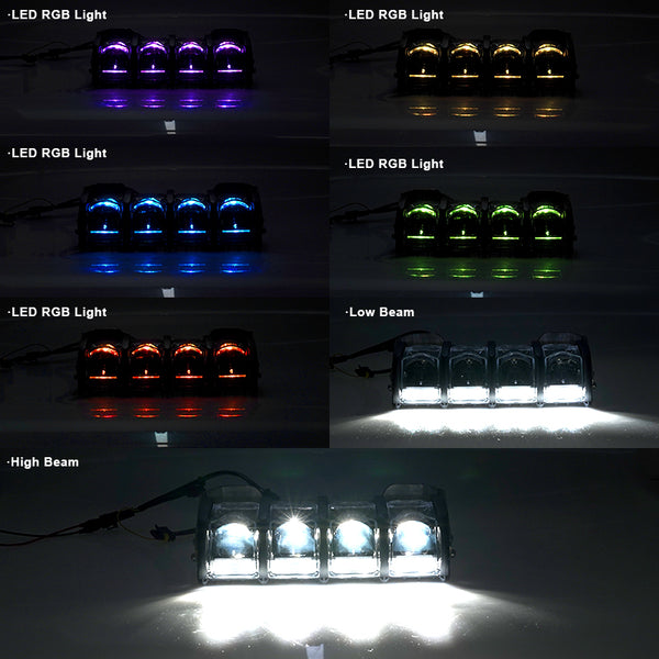 RGB Evolve LED Light Bar with Bracket, 10''(25,4CM)