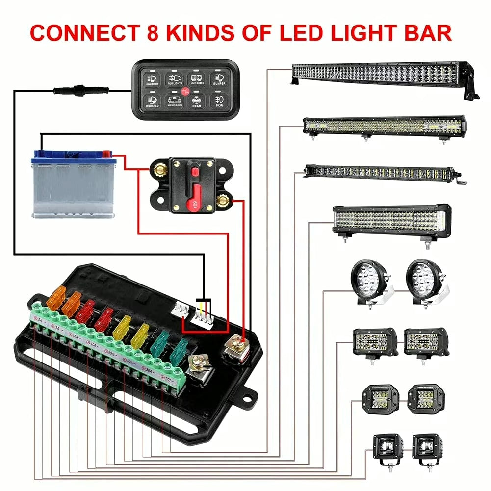 8-Tasten-Schalttafel mit LED-Licht-Touch-Bedienfeld