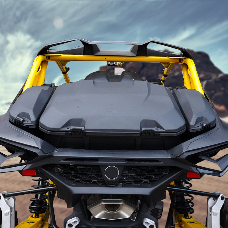 Baule posteriore portaoggetti da 96 litri, resistente all'acqua e di grande capacità & Set di scatole portaoggetti laterali da 13,5 litri per <tc>Maverick</tc> R MAX X RS 2024+