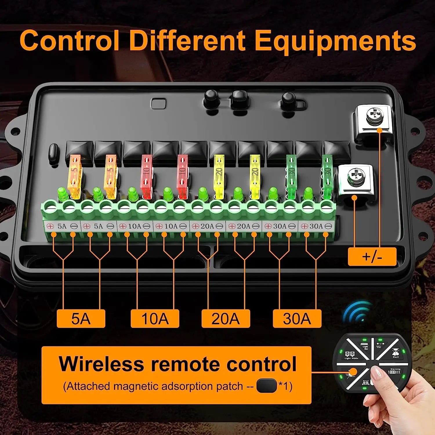 8 Gang Bezprzewodowy panel sterowania