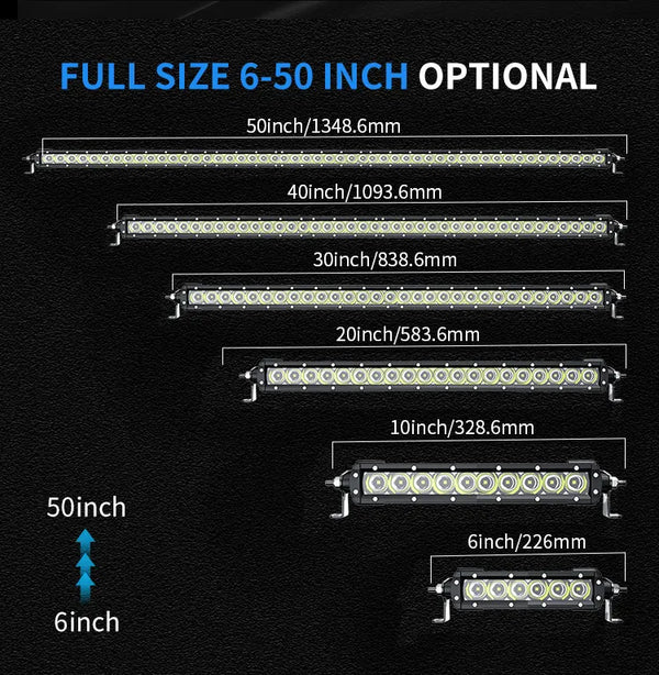 Hochleistungs-LED-Lichtleiste, 6'' (15,2 cm), 45 W, COMBO