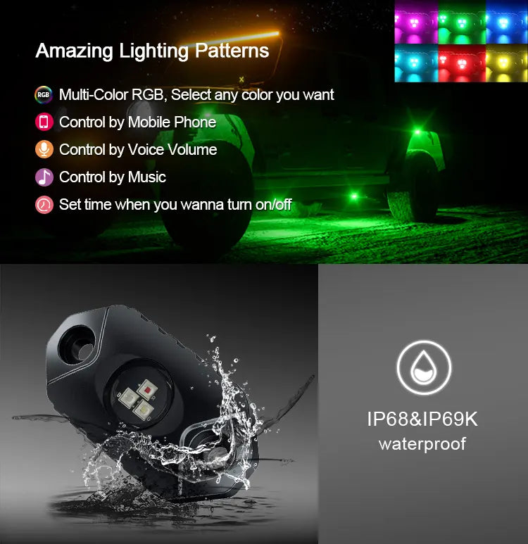 Rock LED Light, contrôlé par App