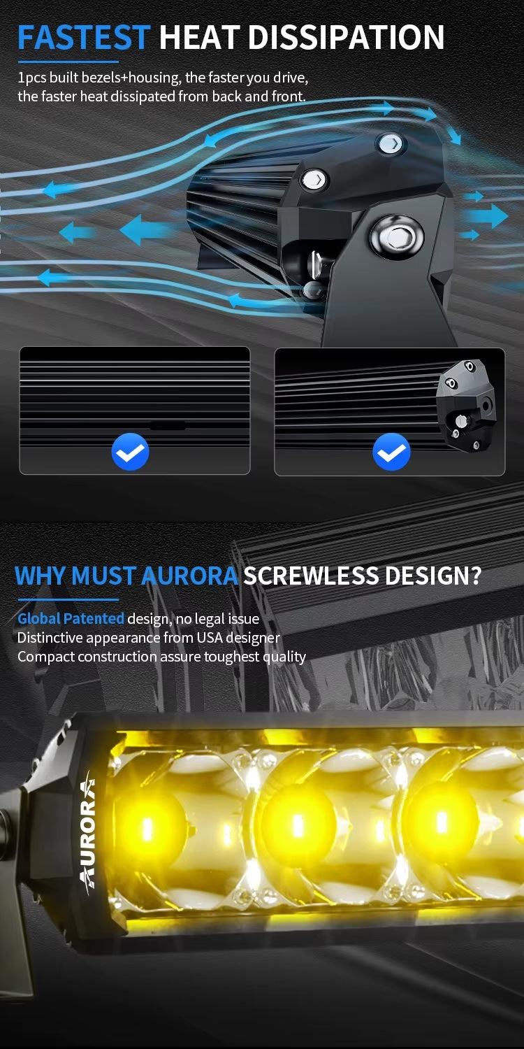 Nou design Bară LED de culoare albă și galbenă