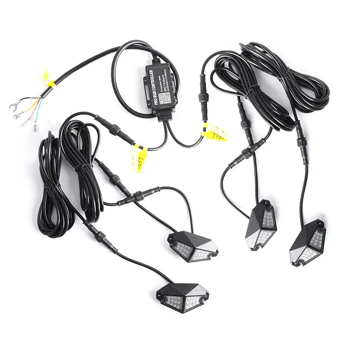 210º Ultra-Wide RGB Chasing LED Rock Light Kit