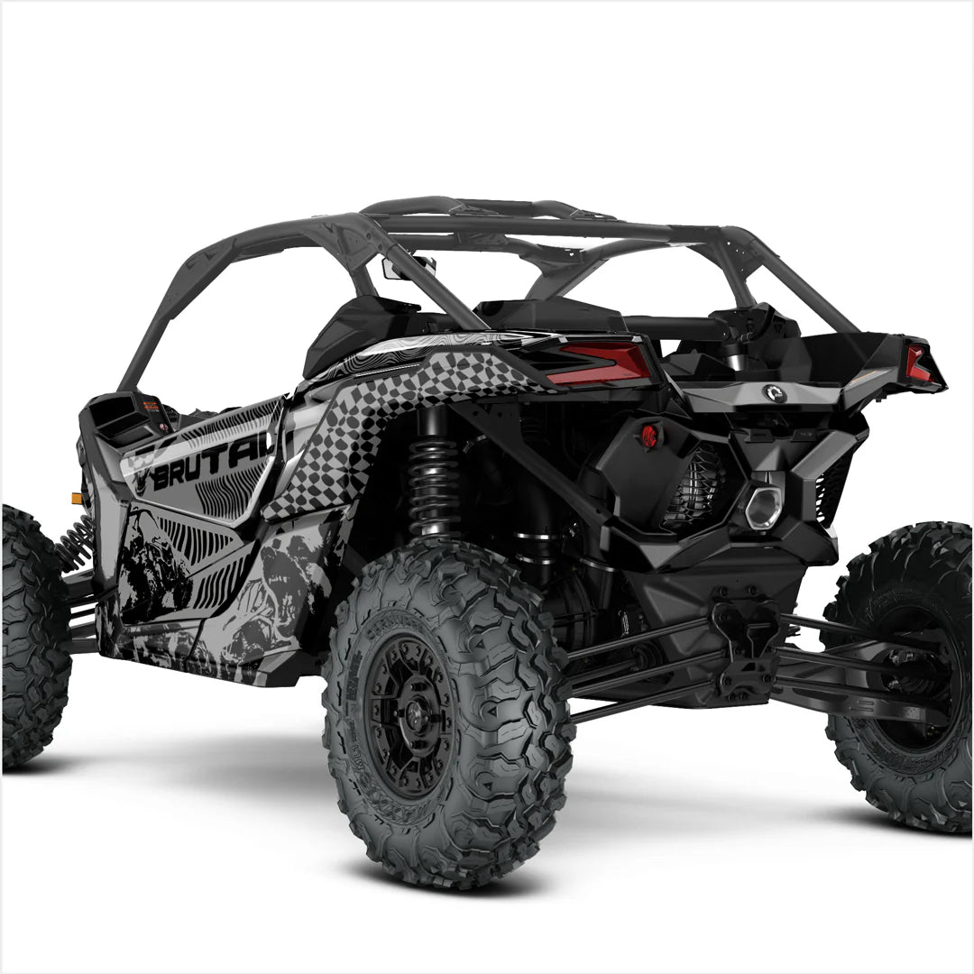 BRUTAL designstickers voor Can-Am Maverick X3 (grijs)