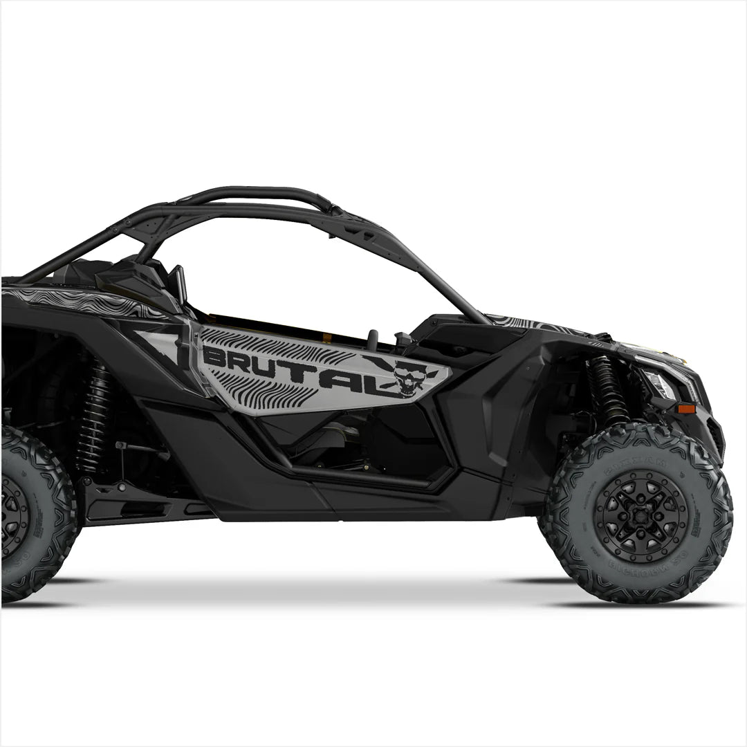 Pegatinas de diseño BRUTAL para Can-Am Maverick X3 (Gris)