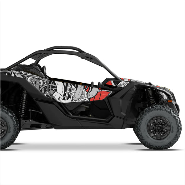 BENZINEKOP-ontwerpstickers voor Can-Am Maverick X3