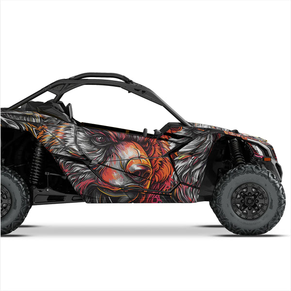 GRIZZLY GRIM disainkleebised Can-Am Maverick X3 jaoks