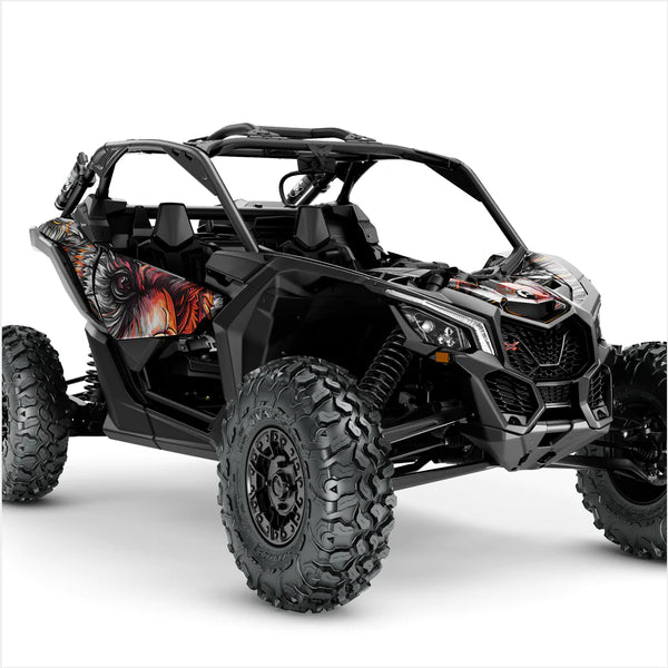 GRIZZLY GRIM design stickers for Can-Am Maverick X3