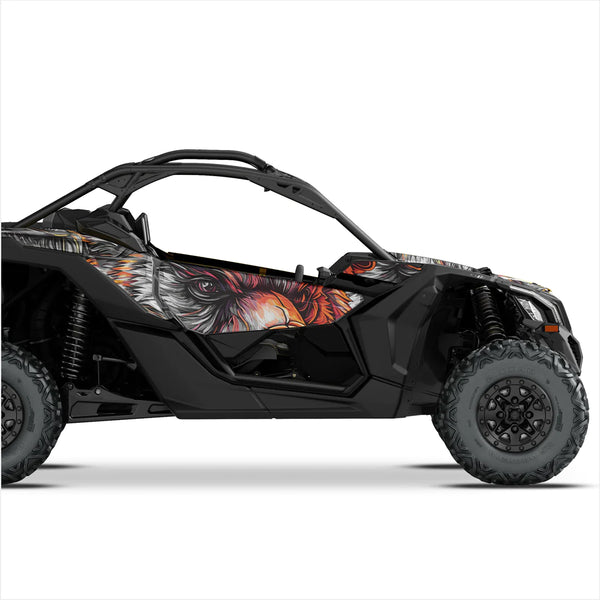 GRIZZLY GRIM design stickers for Can-Am Maverick X3