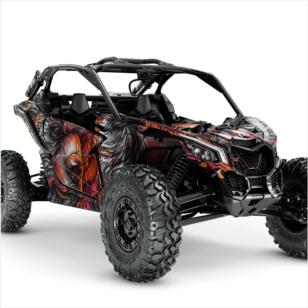 Σχεδιαστικά αυτοκόλλητα GRIZZLY GRIM για Can-Am Maverick X3