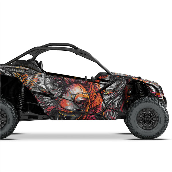 GRIZZLY GRIM design stickers for Can-Am Maverick X3