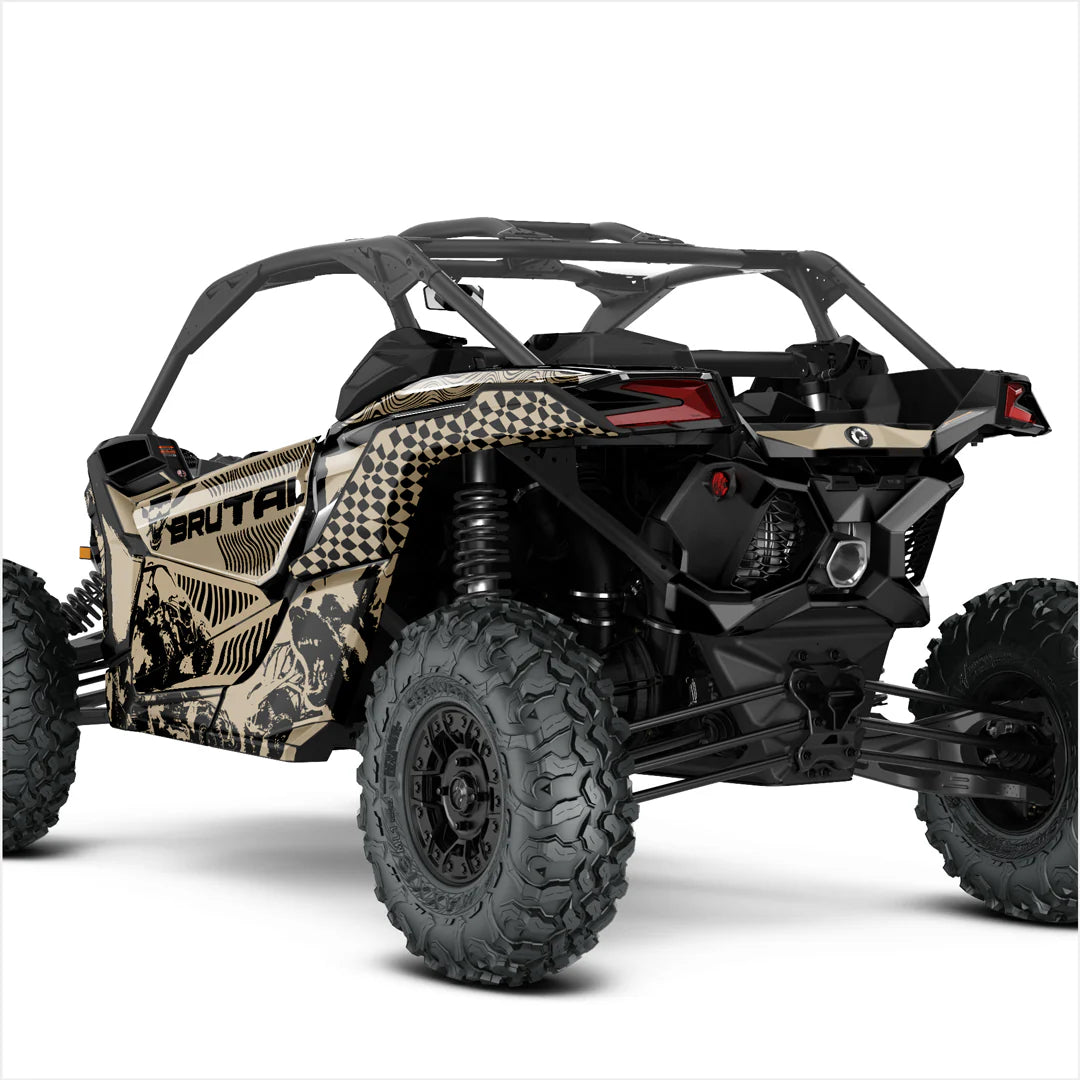 BRUTAL Designaufkleber für Can-Am Maverick X3 (Hellbraun)