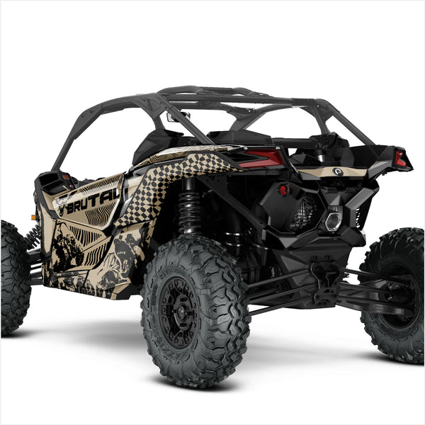 BRUTAL design stickers for Can-Am Maverick X3 (Light Brown)