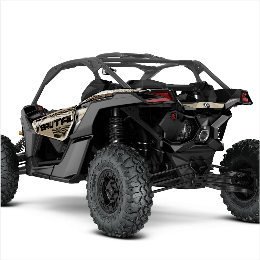 BRUTAL design stickers for Can-Am Maverick X3 (Light Brown)