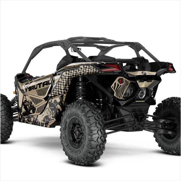 Adesivi design BRUTAL per Can-Am Maverick X3 (marrone chiaro)