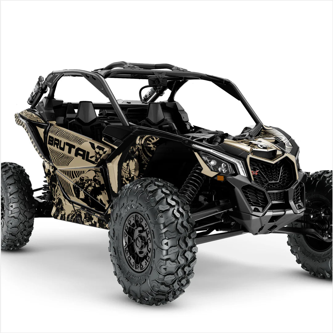 BRUTAL designstickers voor Can-Am Maverick X3 (lichtbruin)