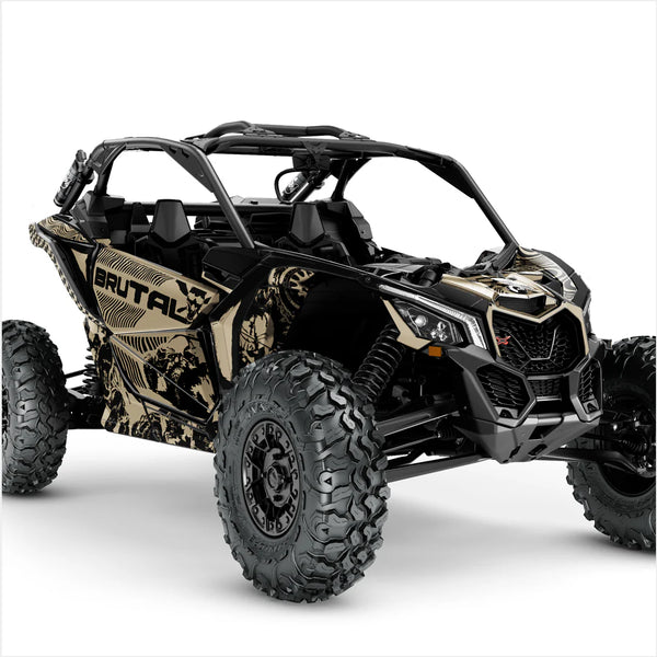 Adesivi design BRUTAL per Can-Am Maverick X3 (marrone chiaro)