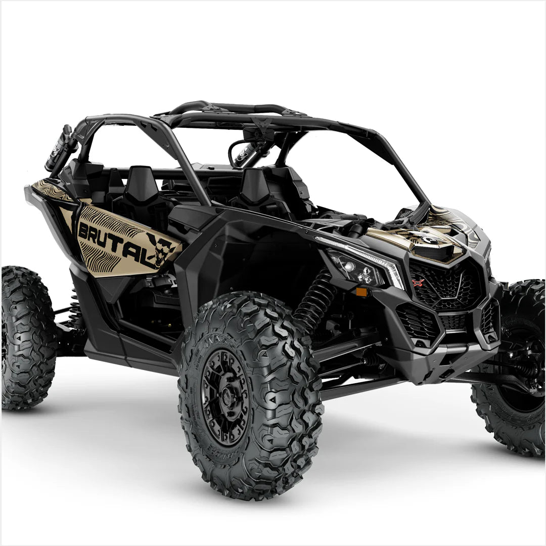 BRUTAL design stickers for Can-Am Maverick X3 (Light Brown)