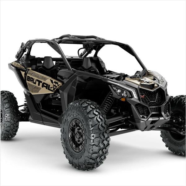 Autocollants design BRUTAL pour Can-Am Maverick X3 (Marron clair)