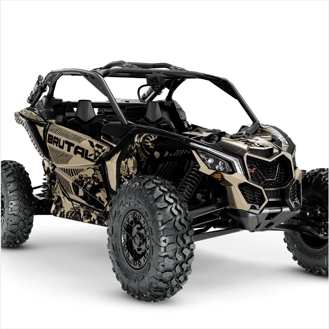 BRUTAL design stickers for Can-Am Maverick X3 (Light Brown)