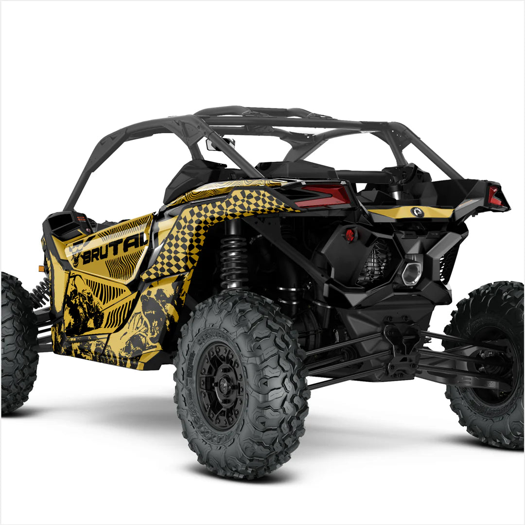 BRUTAL design stickers for Can-Am Maverick X3 (Yellow)