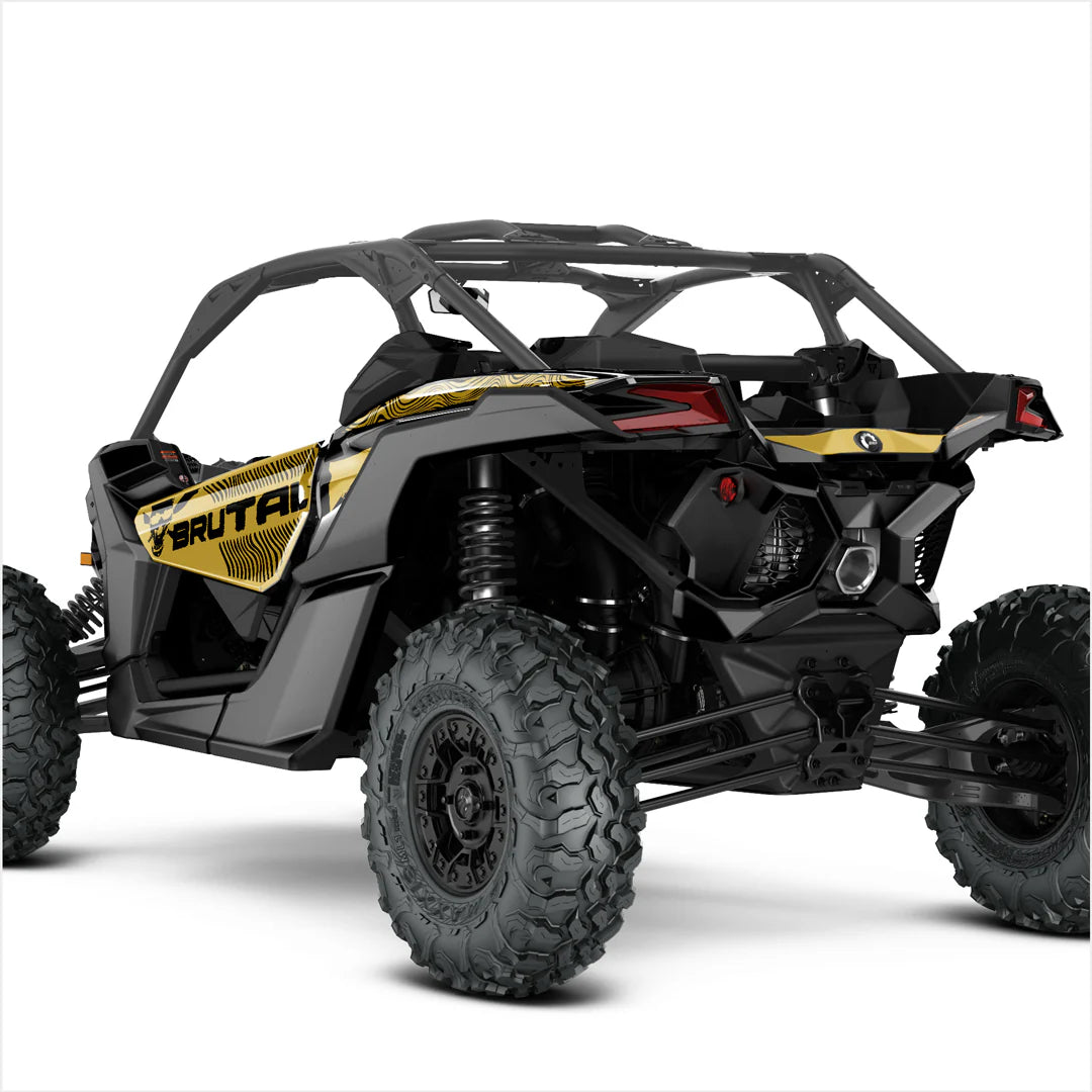 Naklejki BRUTAL projektowe dla Can-Am Maverick X3 (żółte)