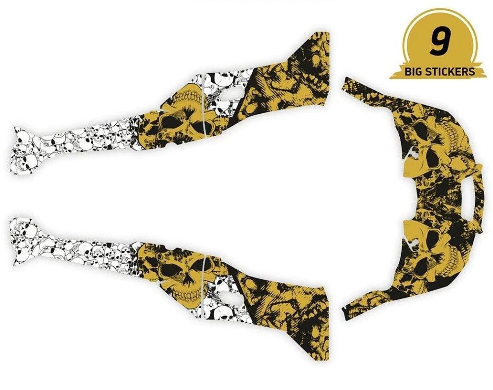 Adesivos de design de skully para kawasaki teryx krx