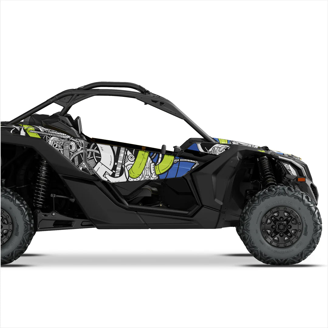 Autocollants design PETROL HEAD pour Can-Am Maverick X3