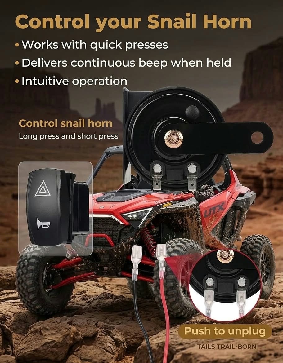 Universal Plug & Play UTV Turn Signal and Horn Kit with LED Rocker Switches