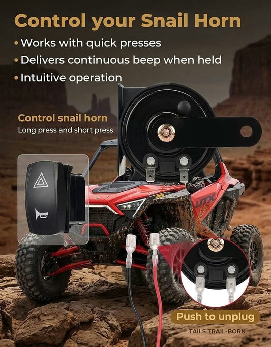 Universal Plug & Play UTV Turn Signal and Horn Kit with LED Rocker Switches