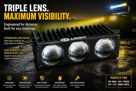 Triple Lens GhostLink HD Bi-LED Projector Grille Light with Laser High Beam