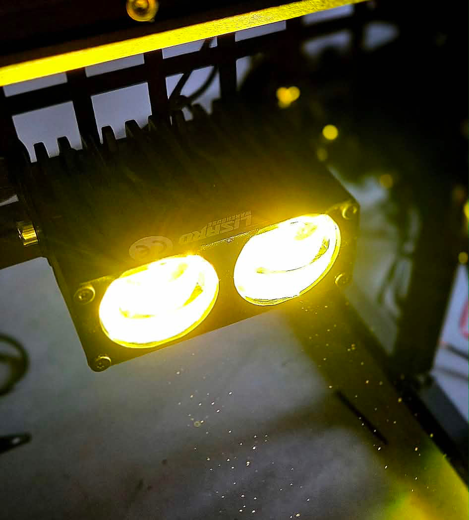 Double Lens GhostLink HD Bi-LED Projector Grille Light with Laser High Beam