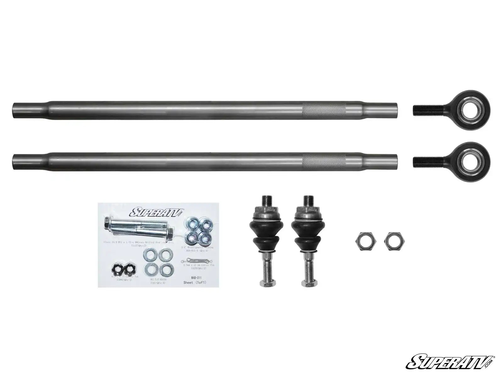 SuperATV Heavy-Duty Tie Rod Kit For Maverick X3 72'