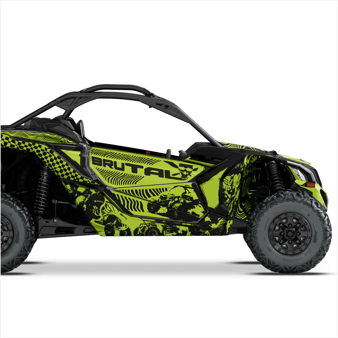 Autocollants design BRUTAL pour Can-Am Maverick X3 (Vert)