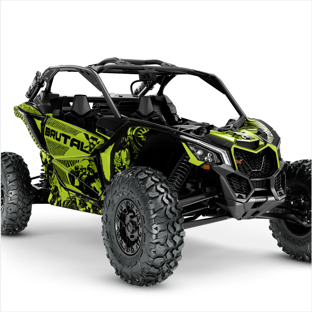 Pegatinas de diseño BRUTAL para Can-Am Maverick X3 (Verde)