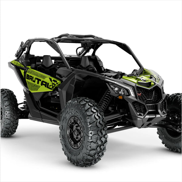 BRUTAL design stickers for Can-Am Maverick X3 (Green)