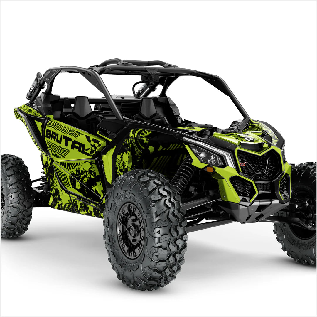 BRUTAL designstickers voor Can-Am Maverick X3 (groen)