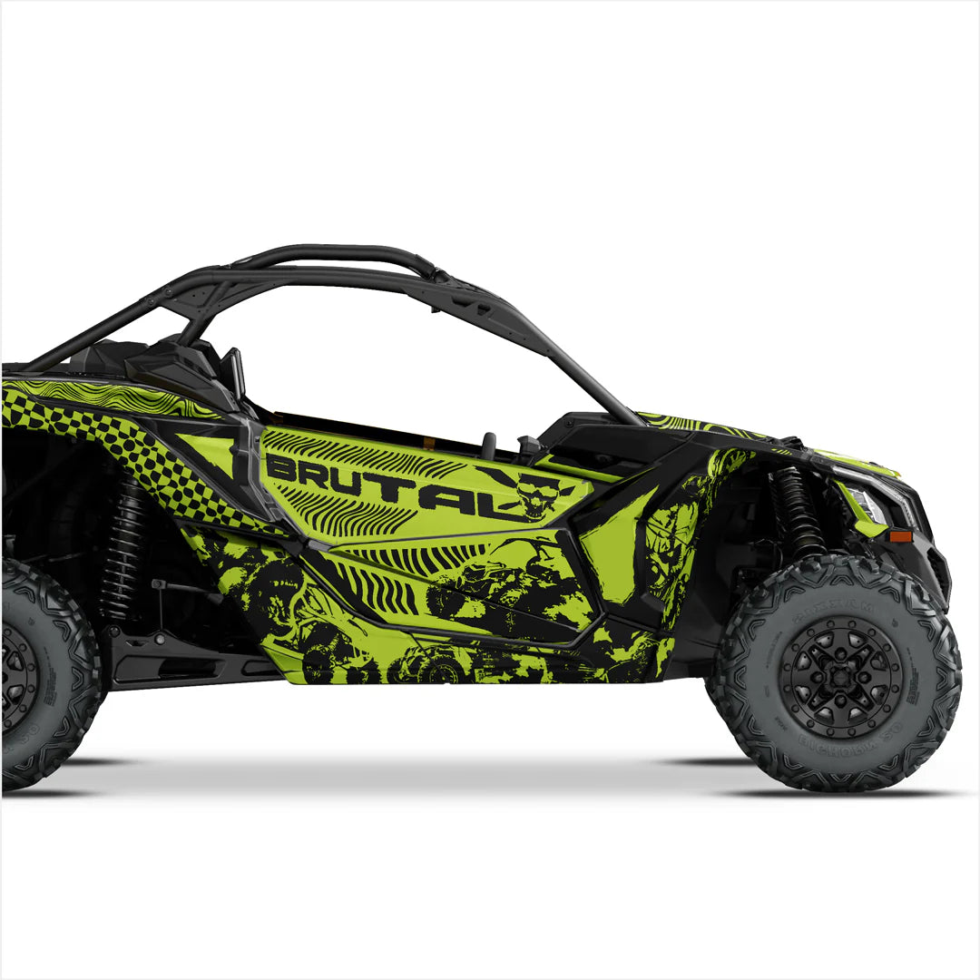 BRUTAL designstickers voor Can-Am Maverick X3 (groen)