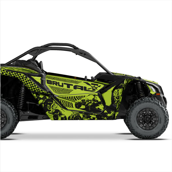 Autocollants design BRUTAL pour Can-Am Maverick X3 (Vert)