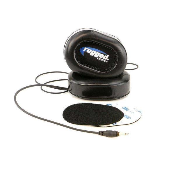 Alpha Audio-luidsprekerpods - klittenbandbevestiging en gel-oordopjes - stereo en mono 3,5 mm