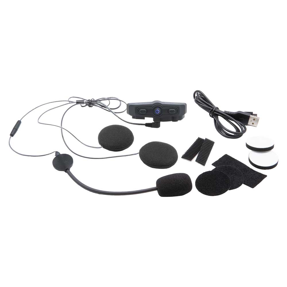 CONNECT BT2 Moto Kit sem rádio - fone de ouvido Bluetooth, arnês super esportivo e guiador Push-To-Talk