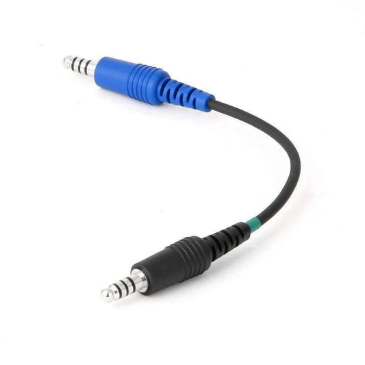 Conexión del adaptador entre <tc>Rugged Radio</tc> y casco STILO